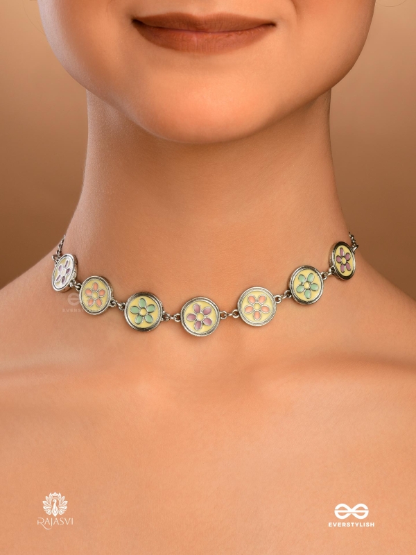 PETAL PARADE - ENAMELLED VINTAGE STYLE CHOKER