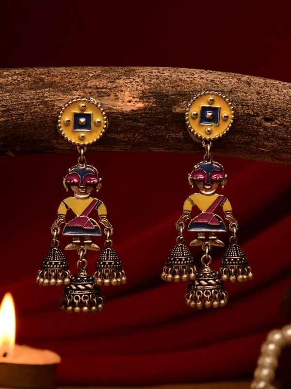  KANHA VIBE - ENAMEL KRISHNA EARRINGS 
