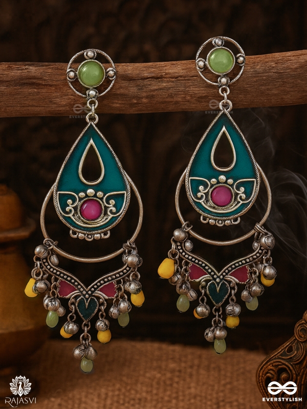 TARANGINI – COLOURFUL ENAMELLED EARRING