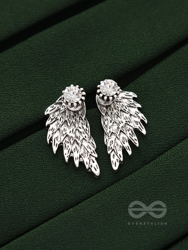 The Winged Solitaire Ear Jackets