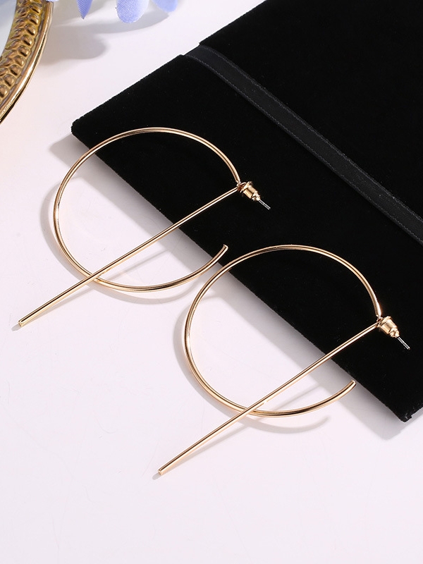 Simply Elegant Golden Geometric Earrings