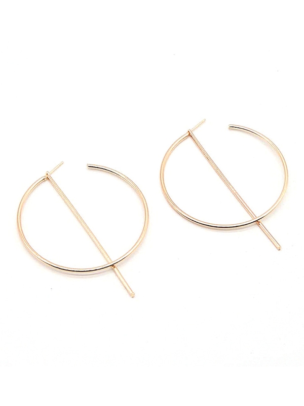 Simply Elegant Golden Geometric Earrings