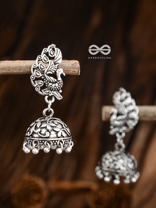 The Simply Artistic Peacock Jhumis