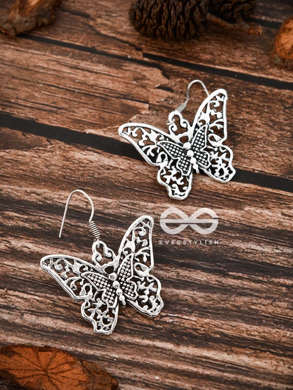 The Intricate Butterfly Danglers - Tiny Trinket Earrings