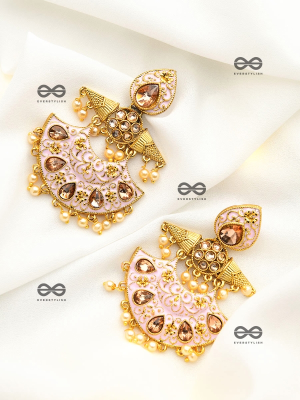 The Marvellous Meenakari Collection - Ira Earrings - Pink