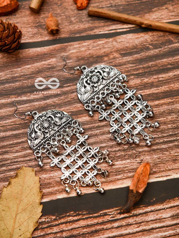 The Artistic Intricacy - Oxidised Boho Earrings