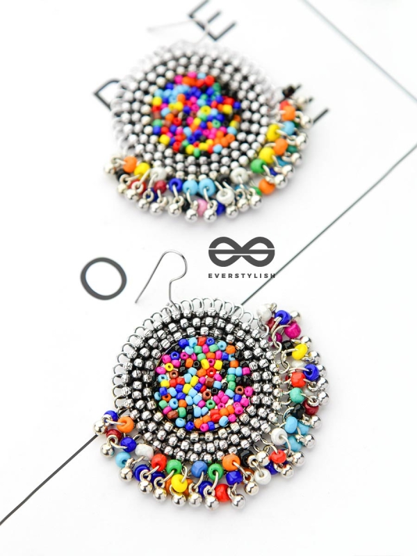 The Playful Elegance - Oxidised Boho Earrings