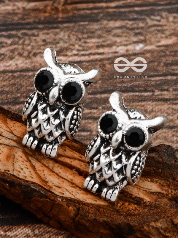 The Little Embellished Owls - Tiny Trinket Earrings