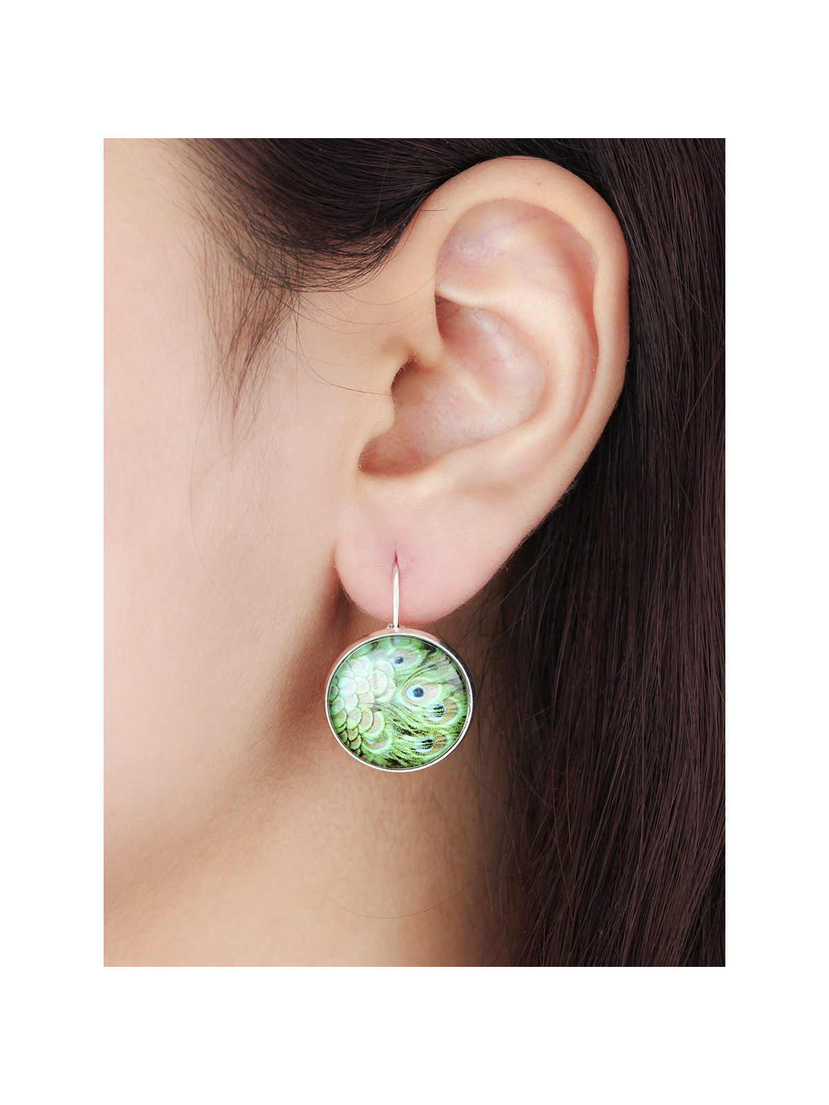 Little Pretty Peacock Button Danglers