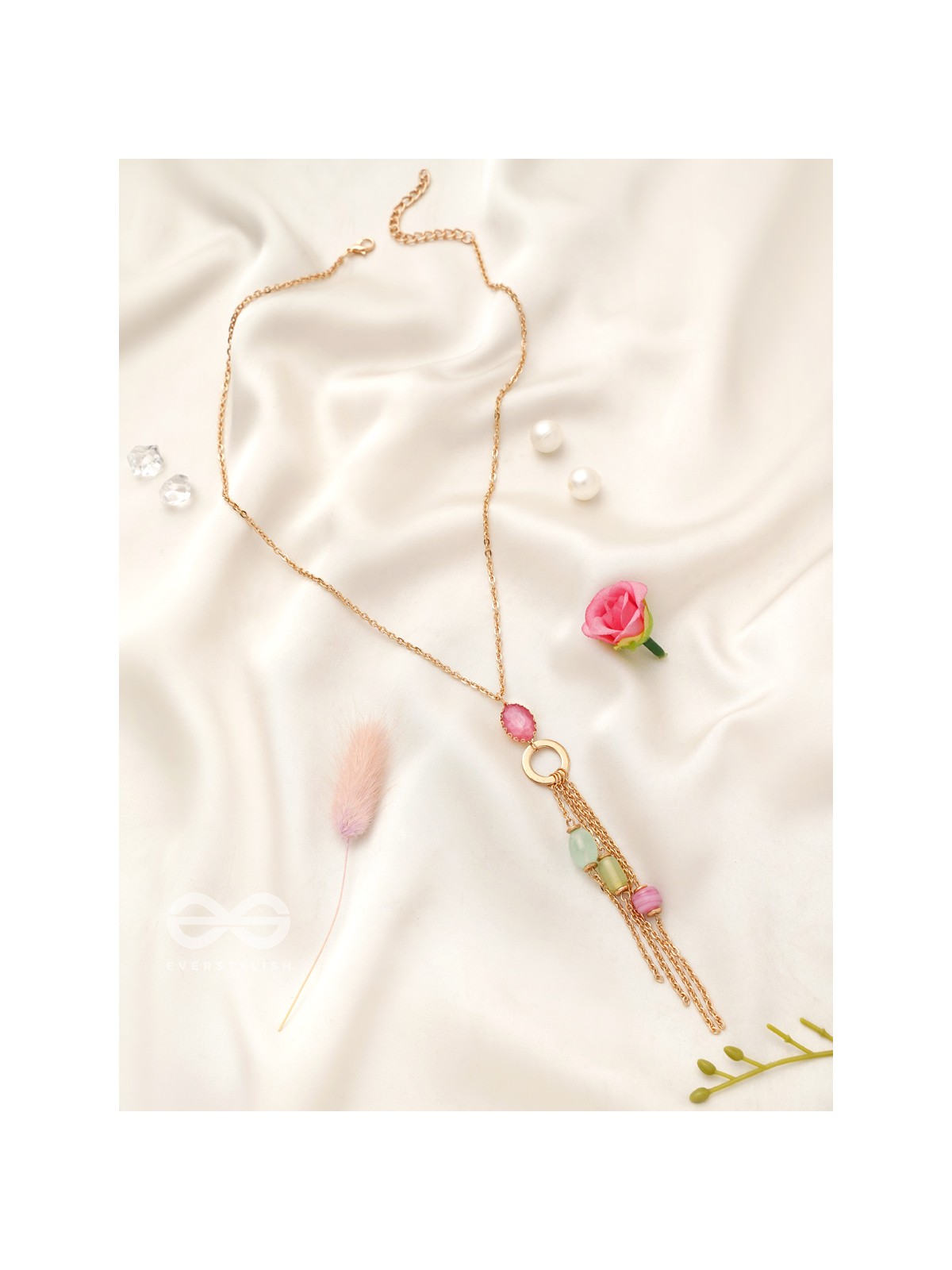 The Golden Hail- Golden Embellished Necklace With Anti-Tarnish Coating 