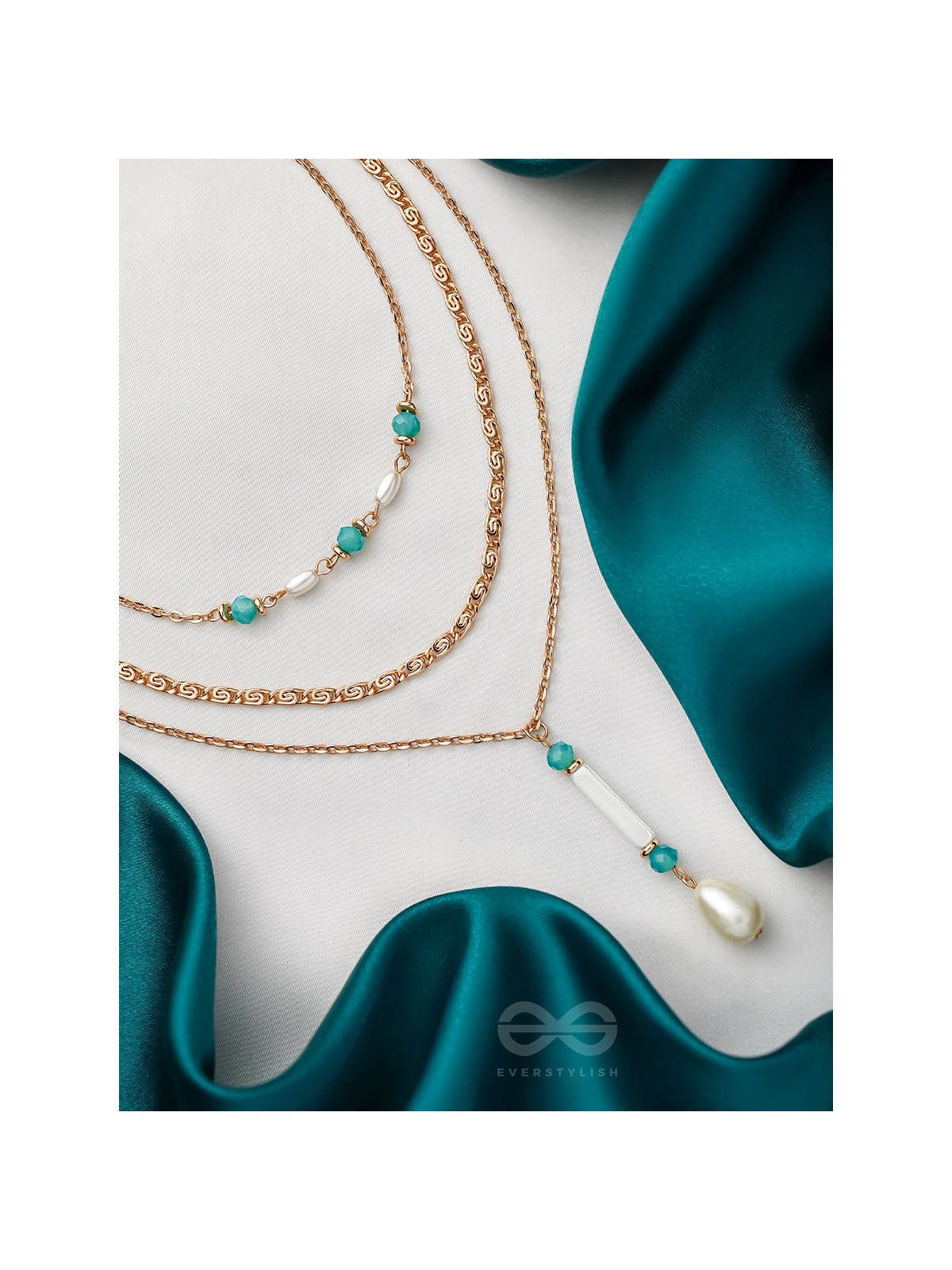 Heaven's Fall- Golden Embellished Necklace 