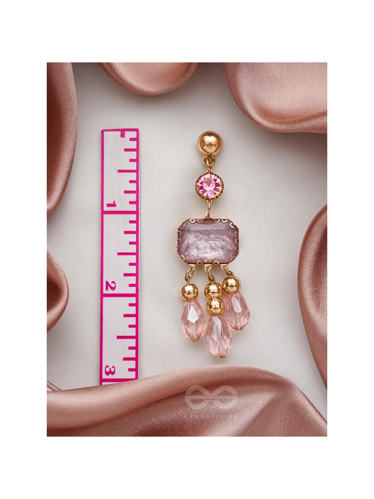 The Drip Painting- Golden Embellished Earrings