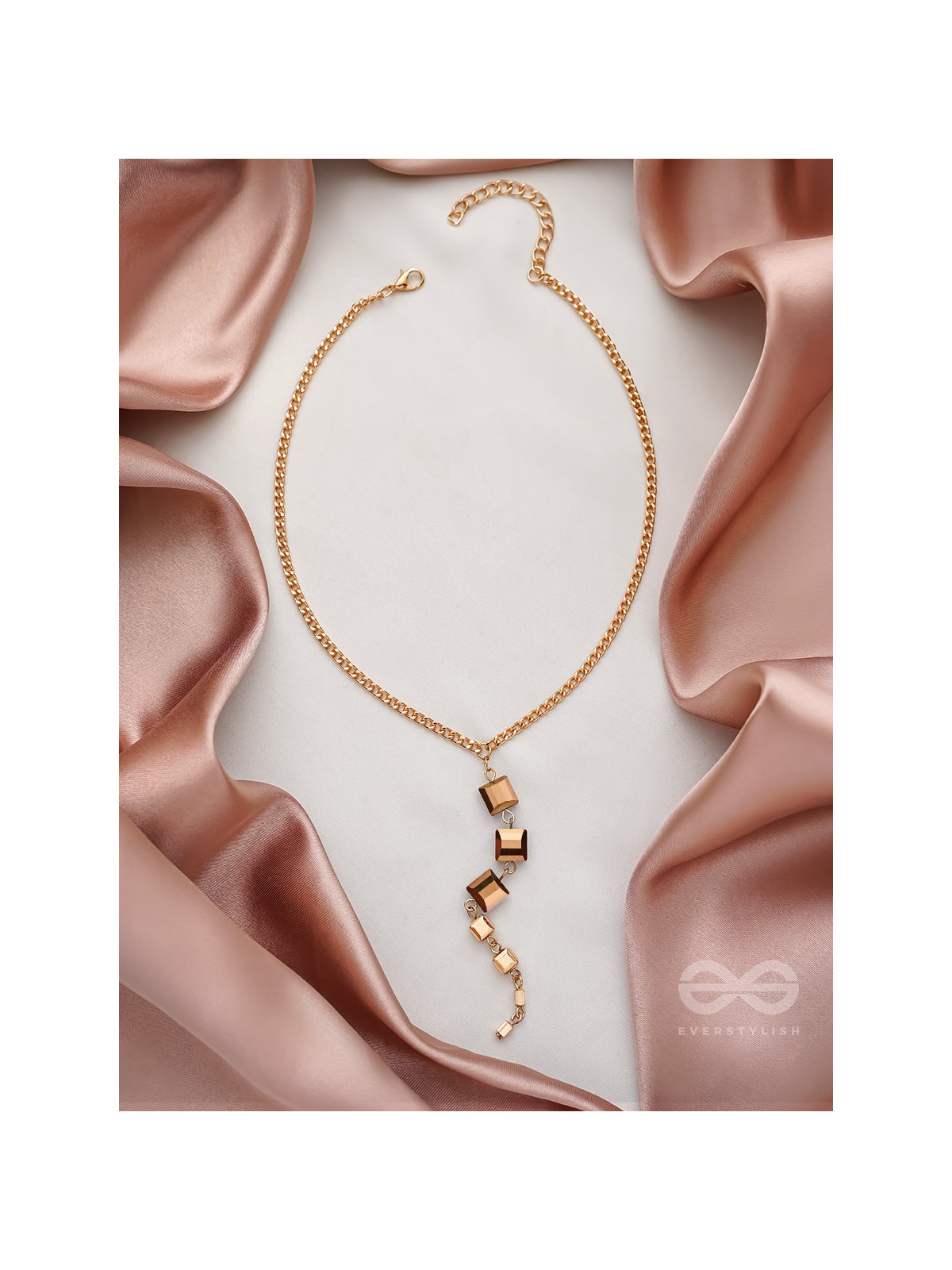 Drop Dead Gorgeous Golden Embellished Necklace With Anti-Tarnish Coating 