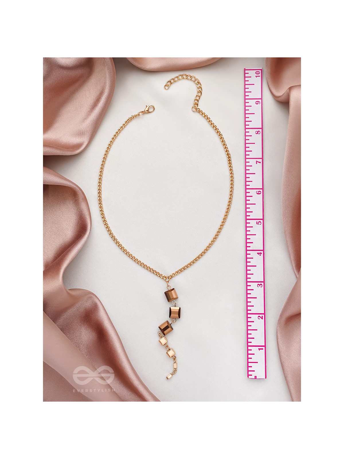 Drop Dead Gorgeous Golden Embellished Necklace With Anti-Tarnish Coating 