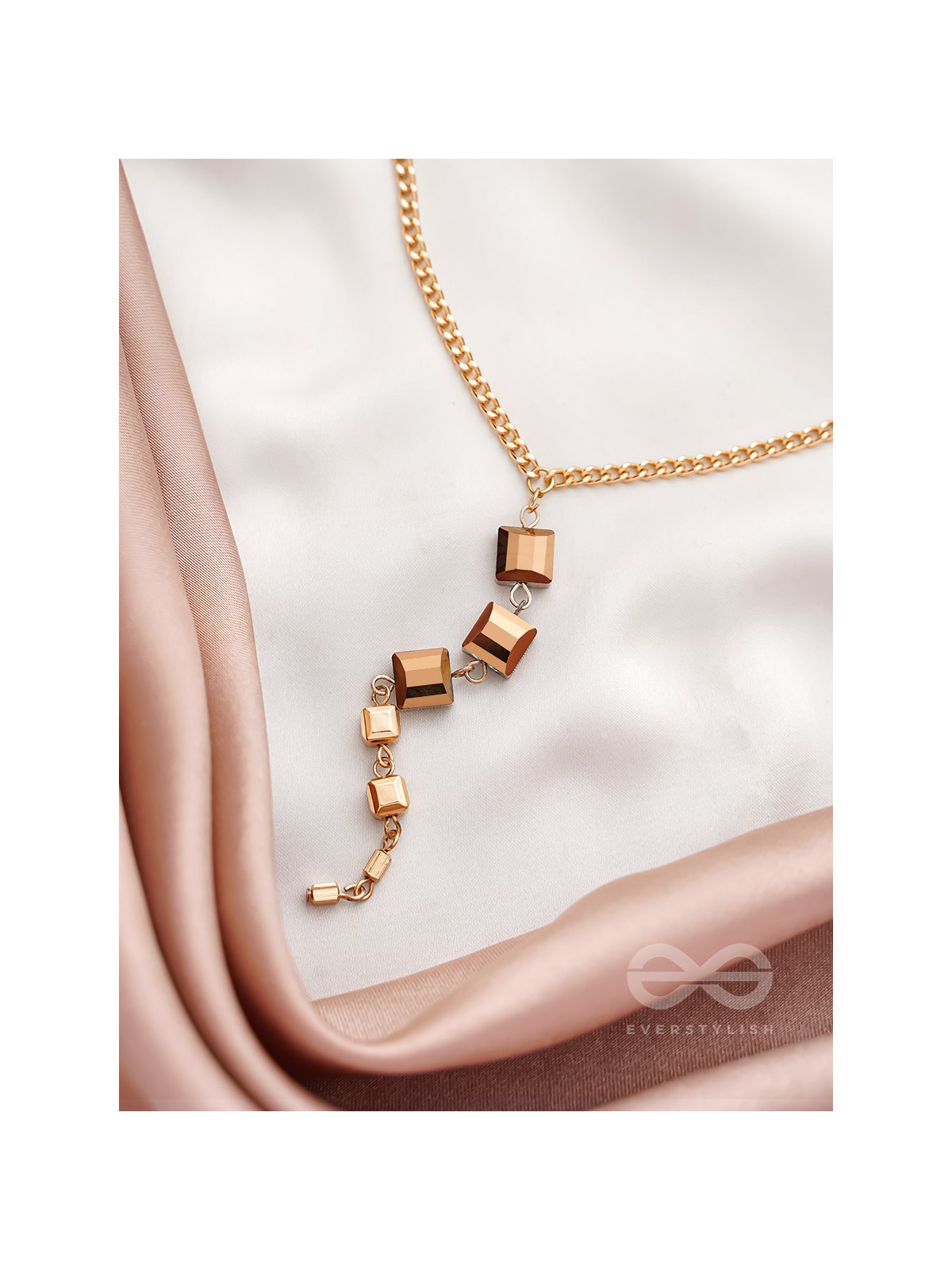 Drop Dead Gorgeous Golden Embellished Necklace With Anti-Tarnish Coating 