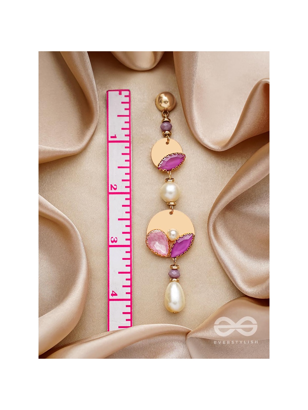 The Sun Mask- Golden Embellished Earrings