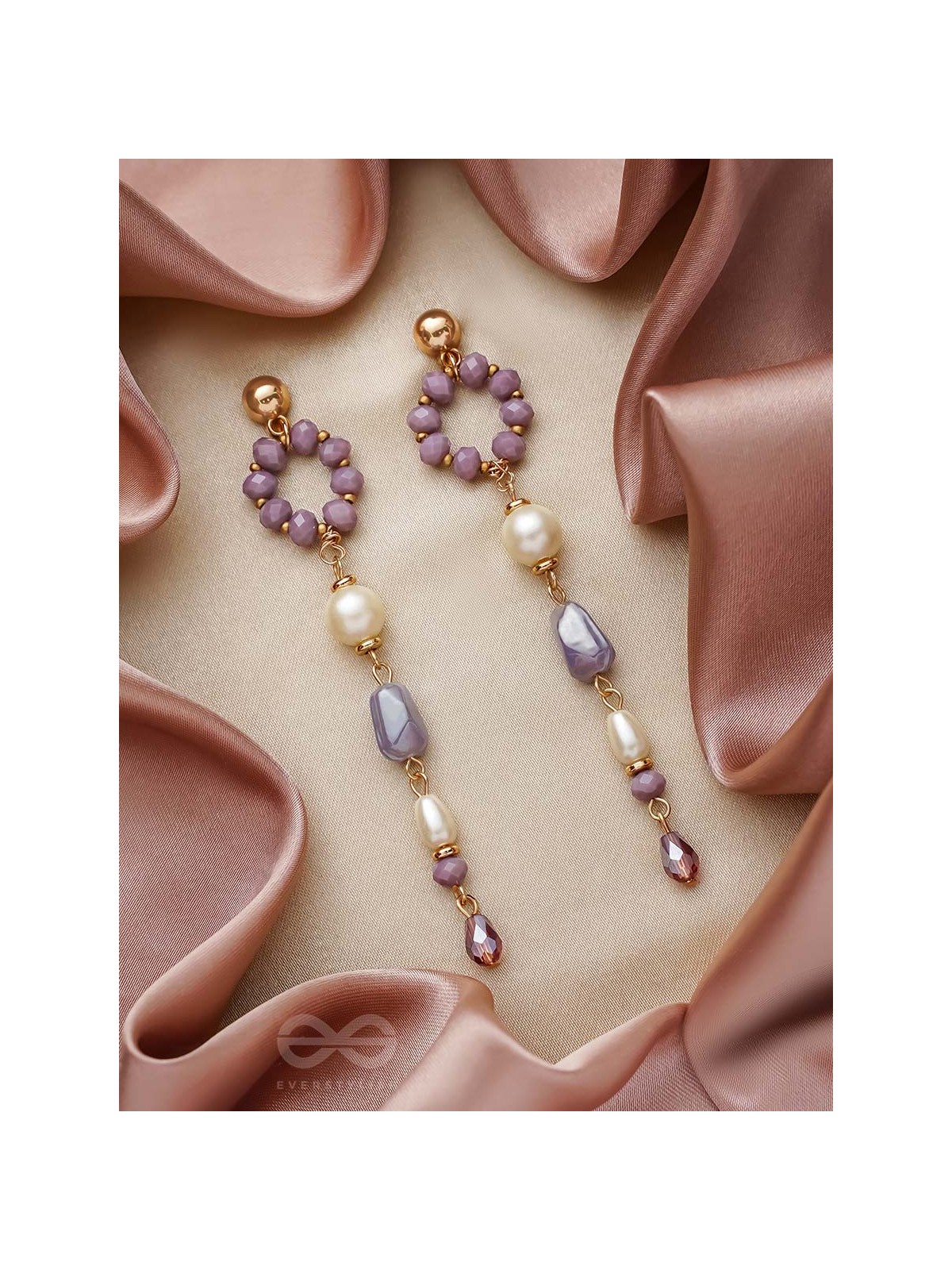 In the Loop- Golden Embellished Earrings