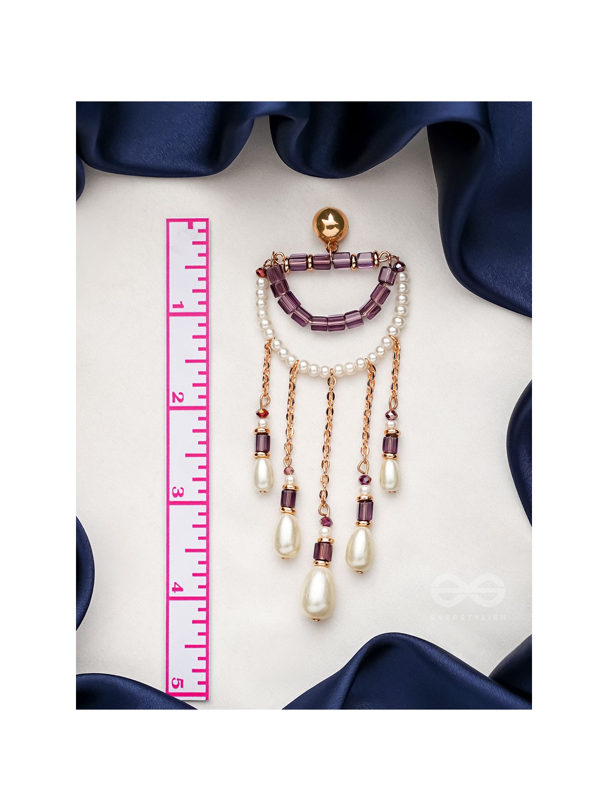 Cry for the Moon- Golden Pearl Earrings