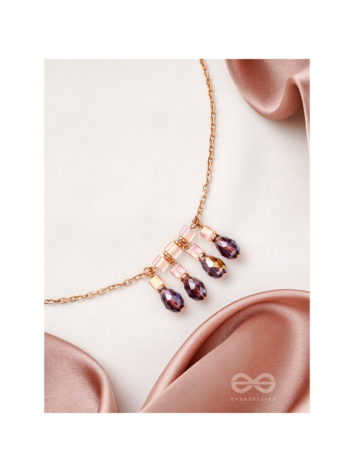 The Caramel Rain- Golden Embellished Necklace With Anti-Tarnish Coating 