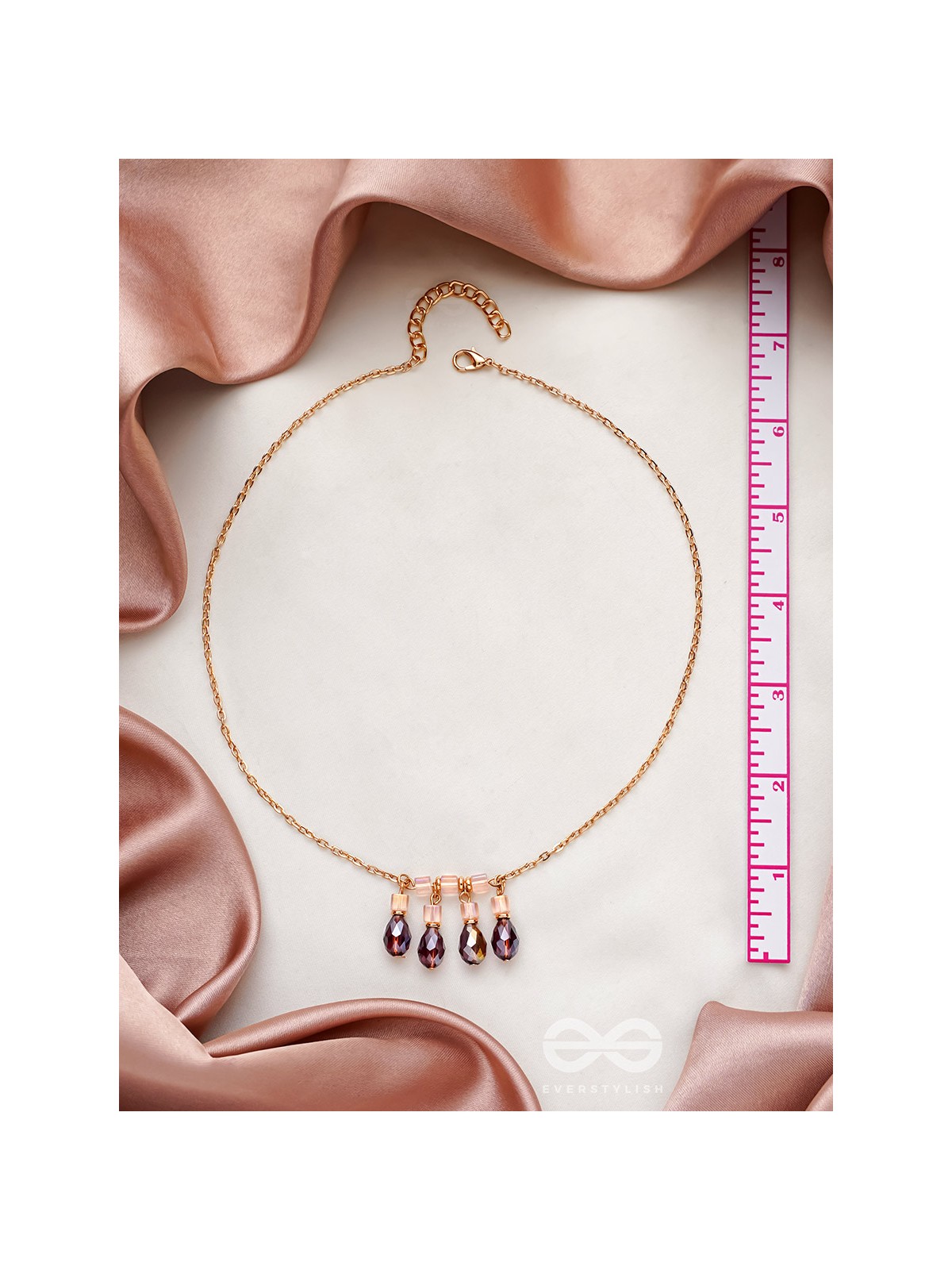 The Caramel Rain- Golden Embellished Necklace With Anti-Tarnish Coating 