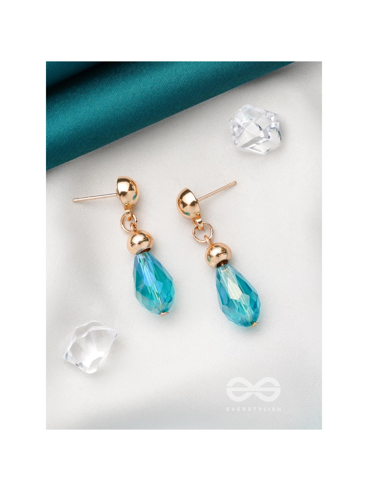 The Beryl Bead- Golden Beads Earrings