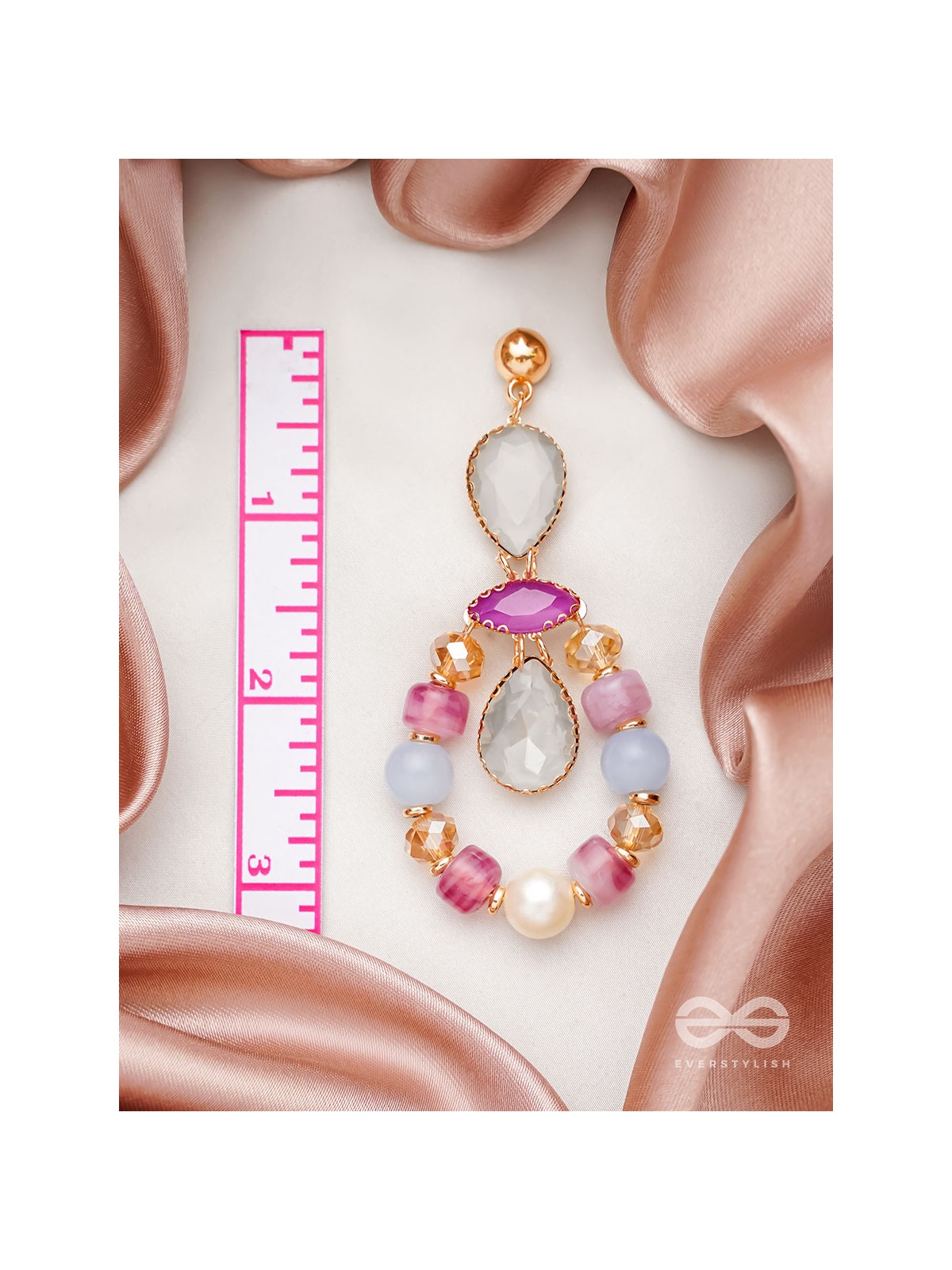 The Spring Palette- Golden Embellished Earrings