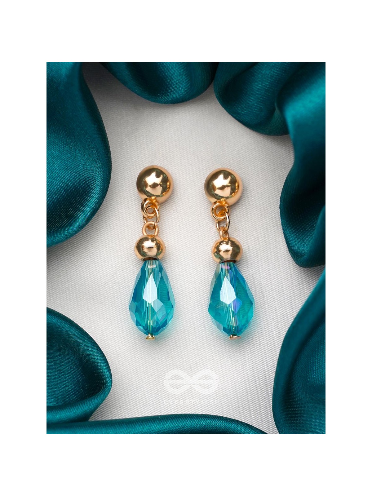 The Beryl Bead- Golden Beads Earrings