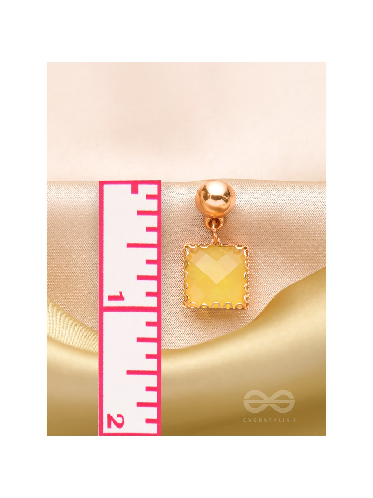 The Mellow Yellow- Golden Embellished Earrings