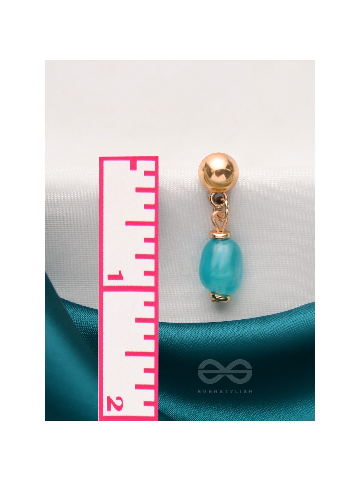 Sea n Sky- Golden Embellished Earrings