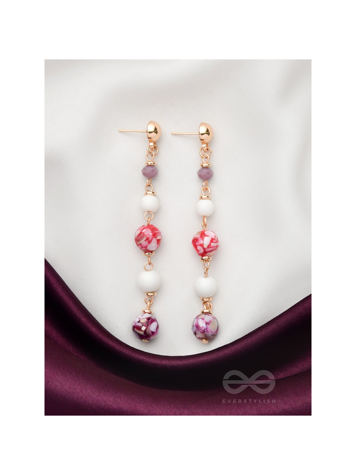 The Blossom Boulevard- Golden Embellished Earrings