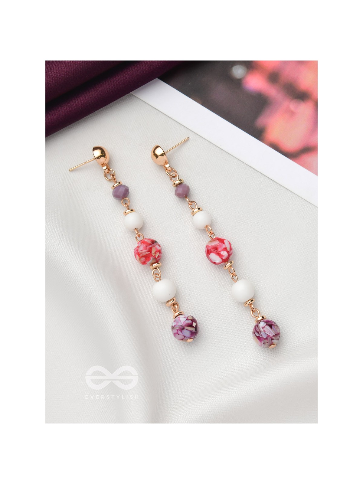 The Blossom Boulevard- Golden Embellished Earrings