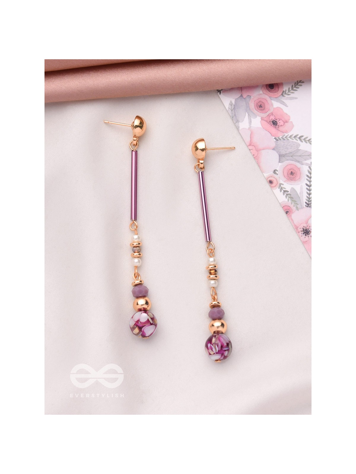 The Orchid Lane- Golden Embellished Earrings