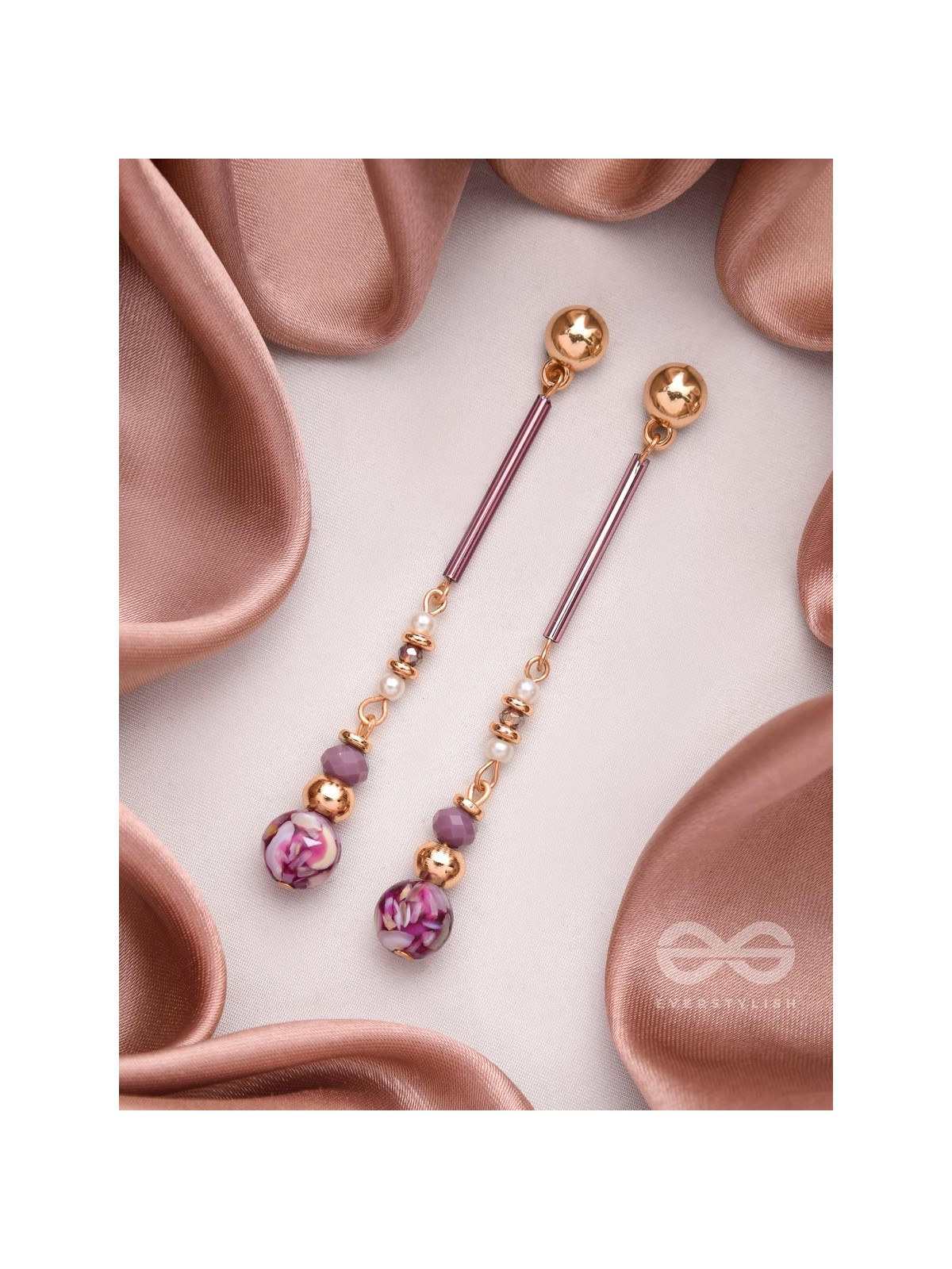 The Orchid Lane- Golden Embellished Earrings