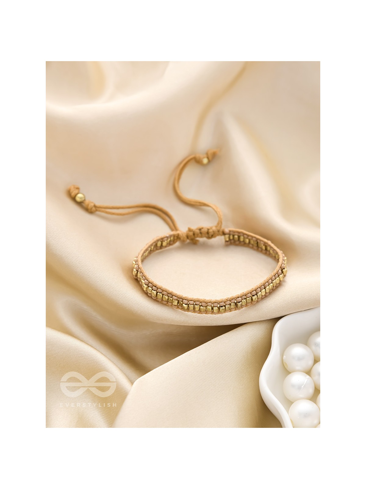 The Bronze Beauty- Beaded Knot Bracelet