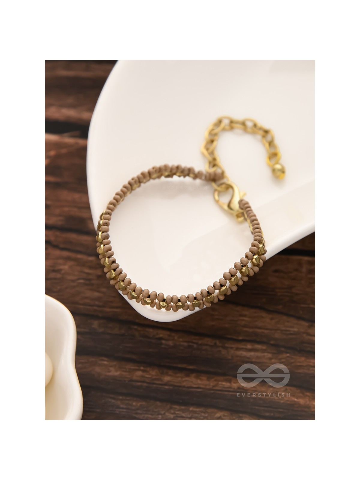 The Copper Beech- Golden Beaded Bracelet