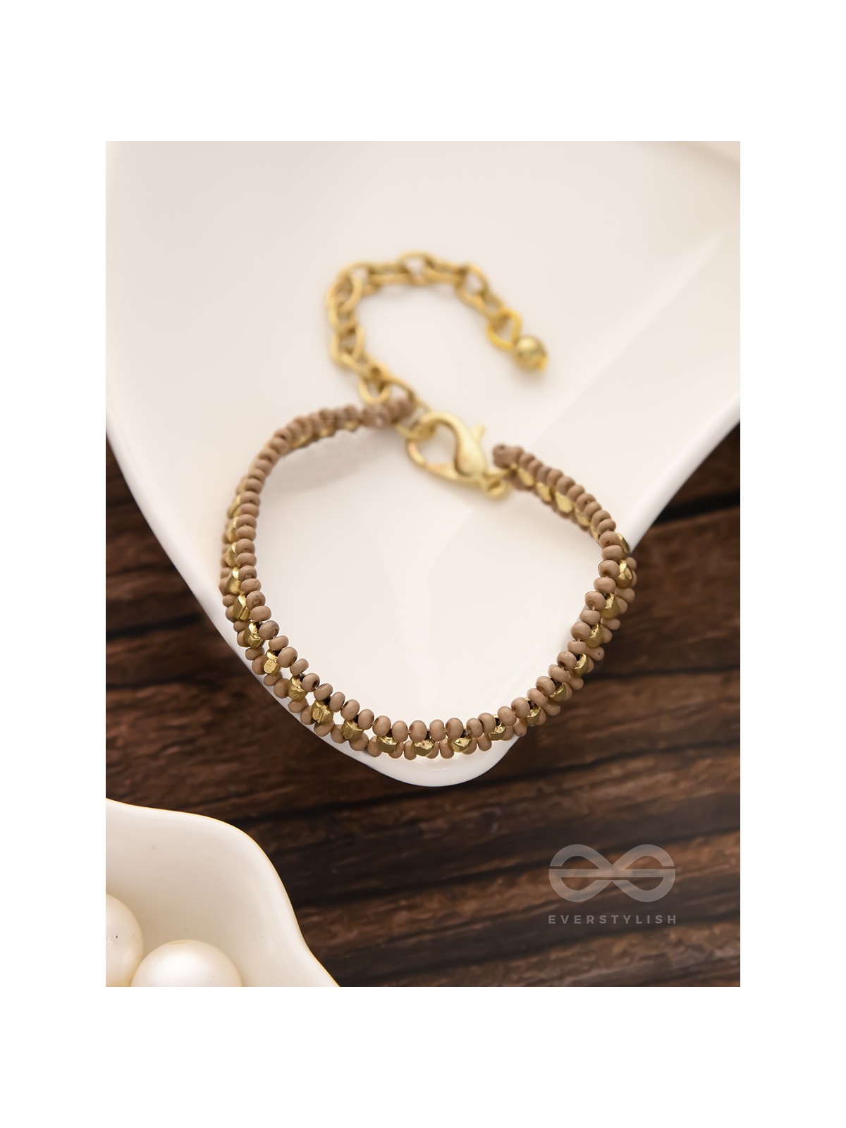 The Copper Beech- Golden Beaded Bracelet