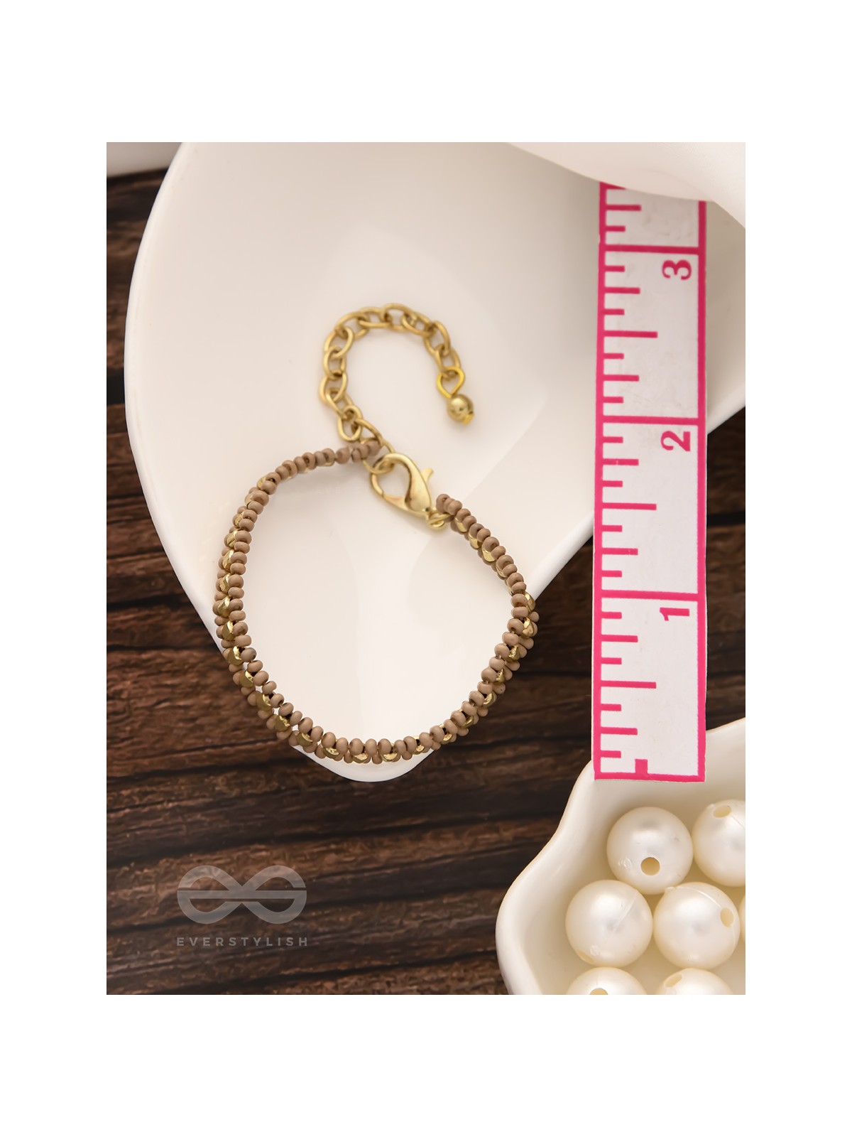 The Copper Beech- Golden Beaded Bracelet