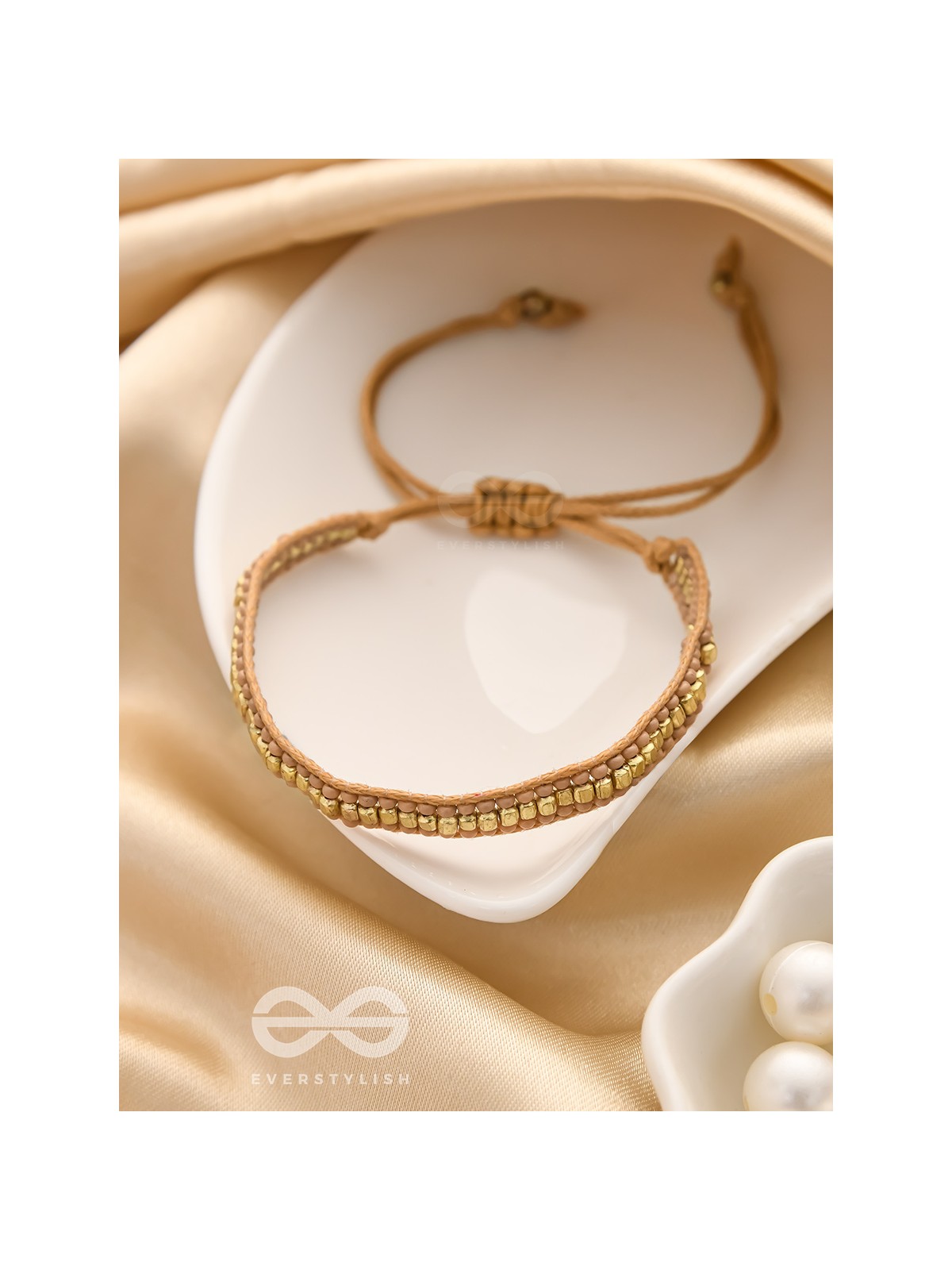 The Bronze Beauty- Beaded Knot Bracelet