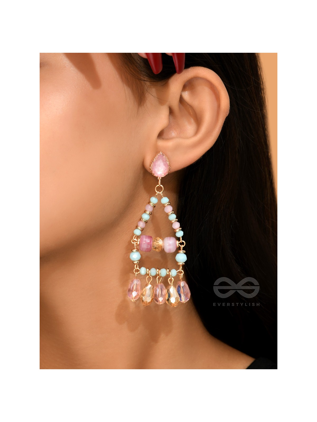 The Temple of Heaven- Golden Embellished Earrings