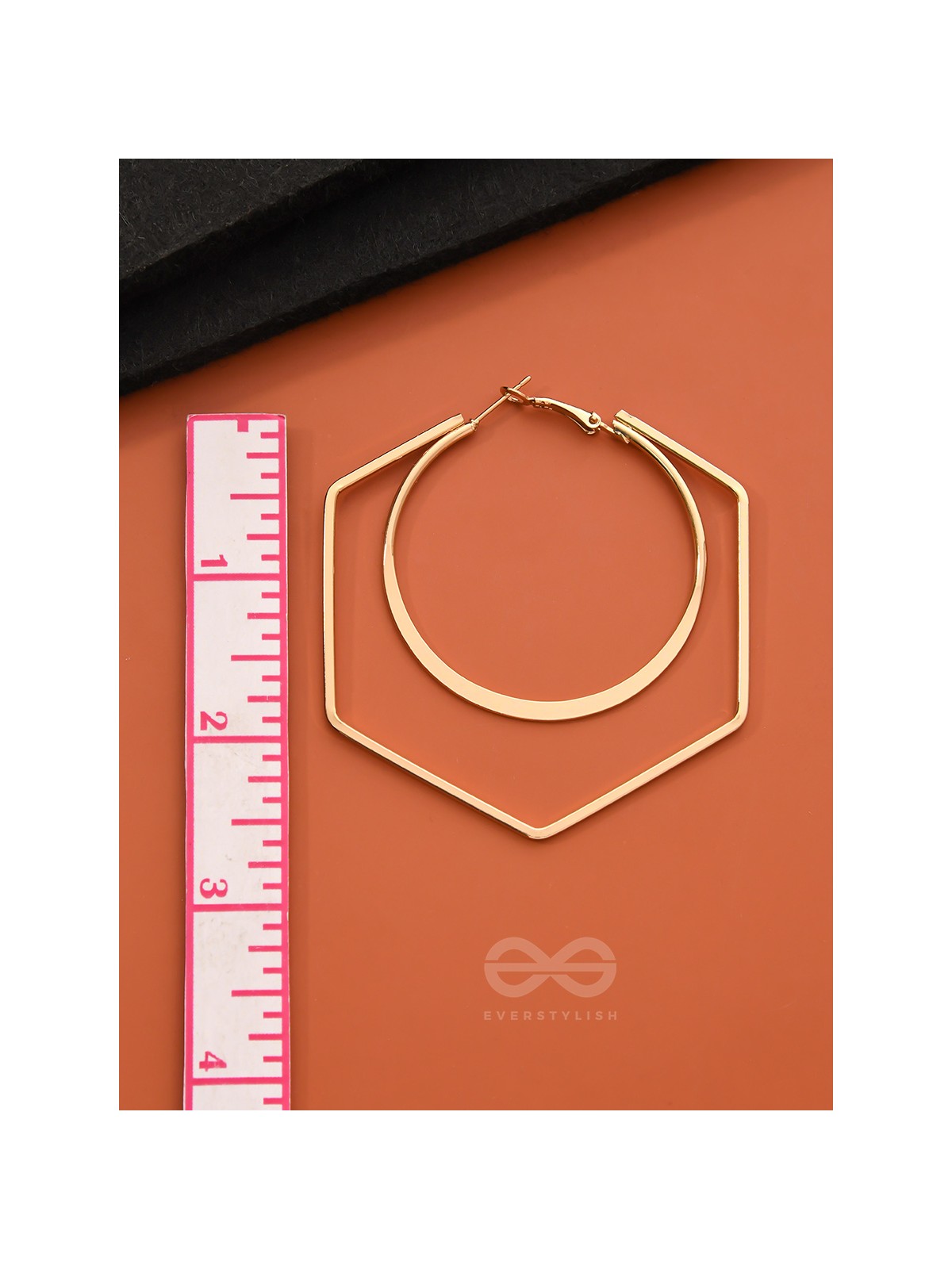 The Layered Geometry - Golden Statement Hoops