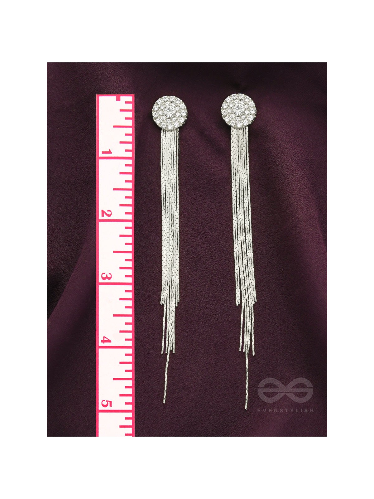 THE CHARM OF A PERFECTIONIST STONE STUDDED DANGLERS- Silver