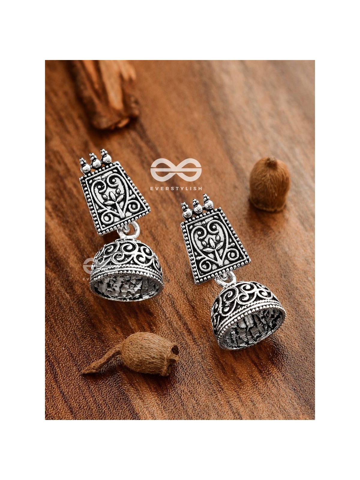 The Intricate Artwork Jhumkis - Tiny Trinket Earrings