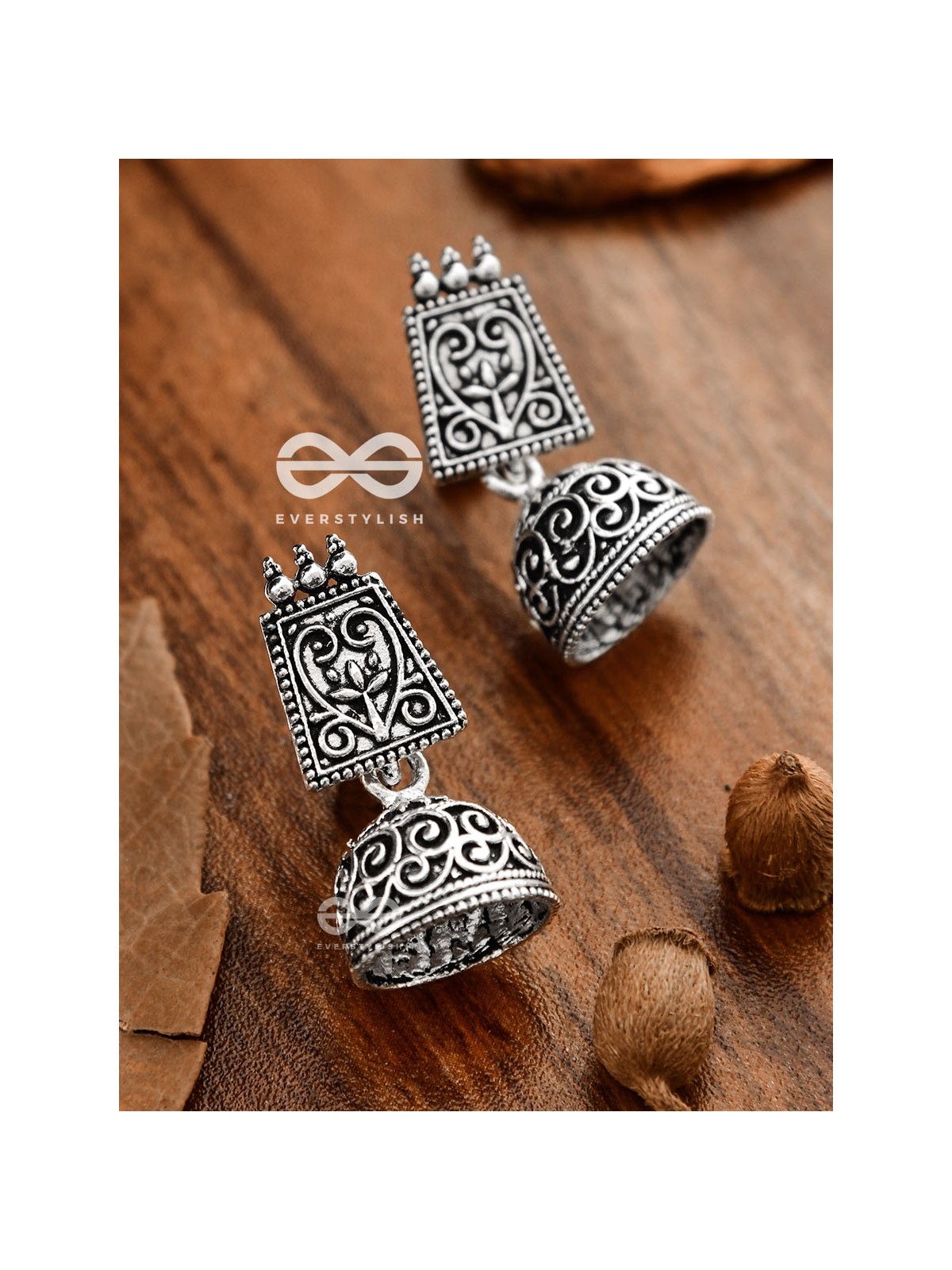 The Intricate Artwork Jhumkis - Tiny Trinket Earrings