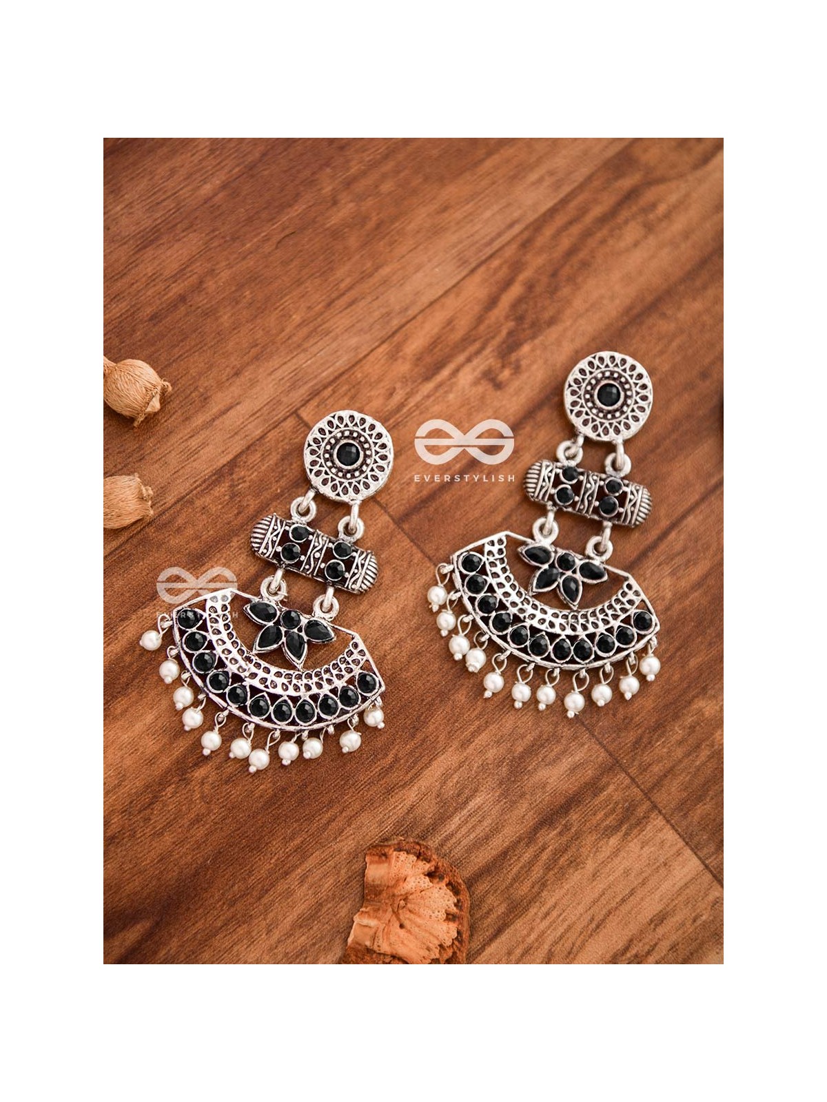 The Bohemian Elegance (Onyx Black) - Embellished Oxidised Collection