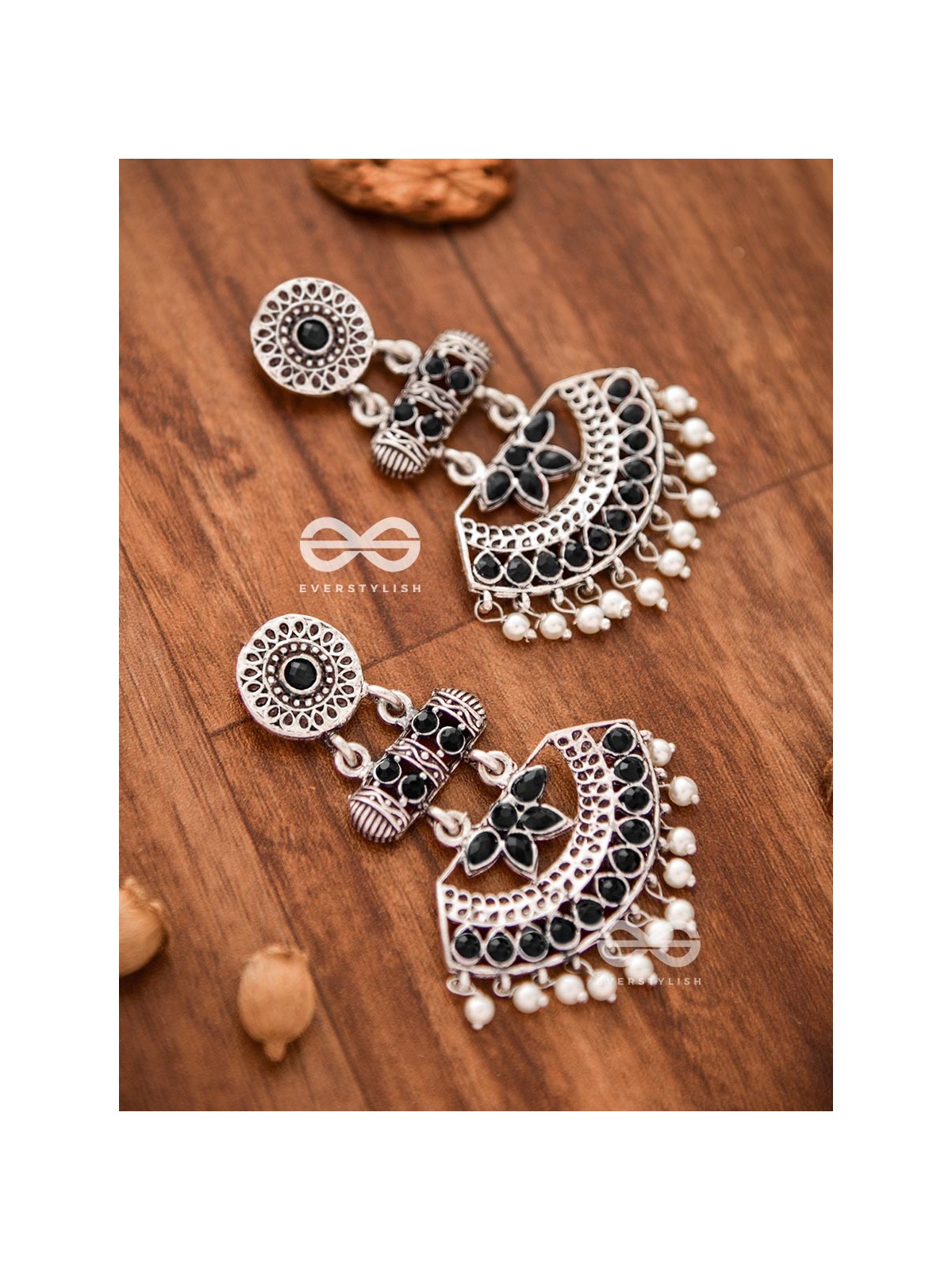 The Bohemian Elegance (Onyx Black) - Embellished Oxidised Collection