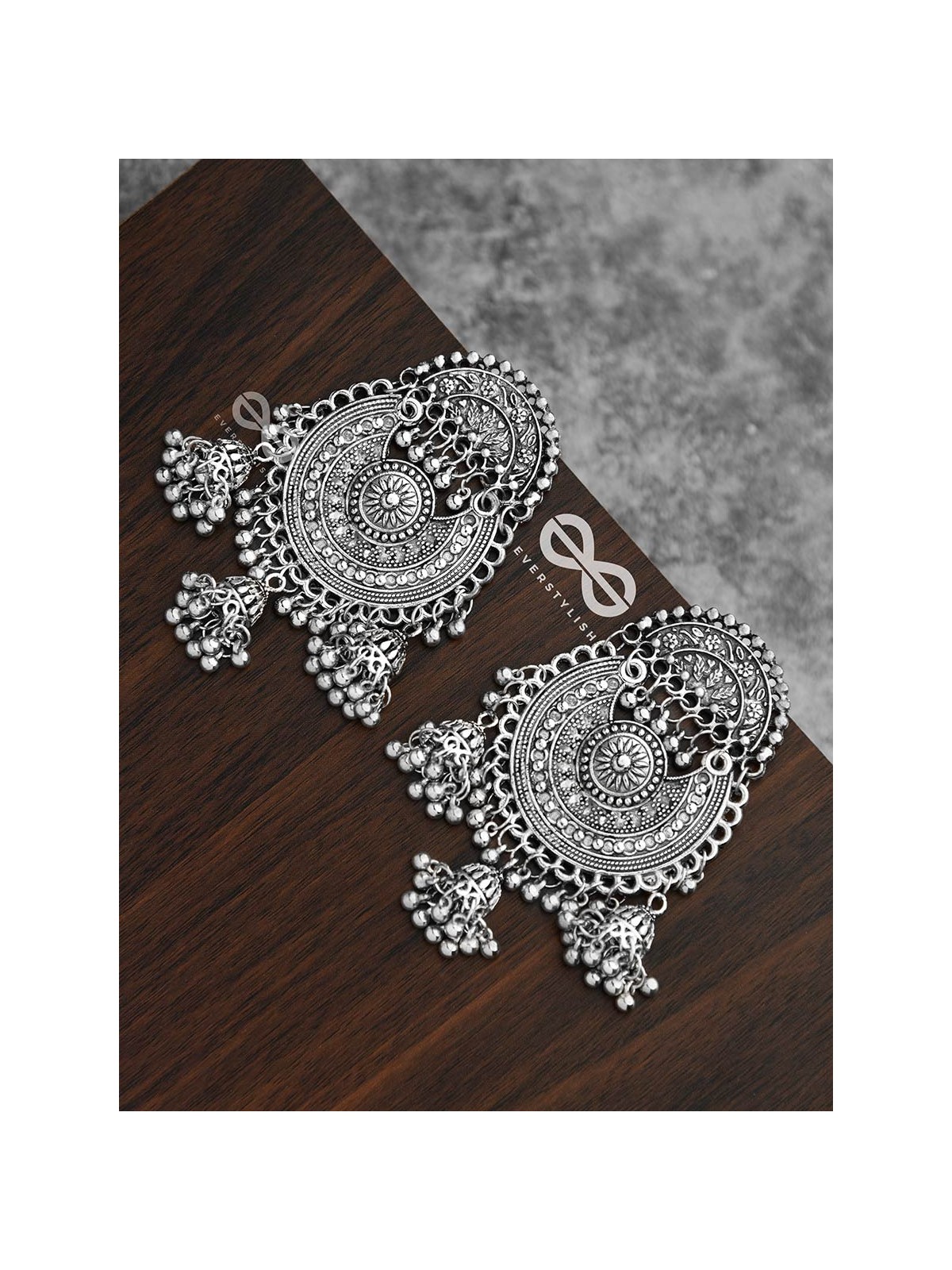 A Boho Dream - Oxidised Triple Jhumki Danglers