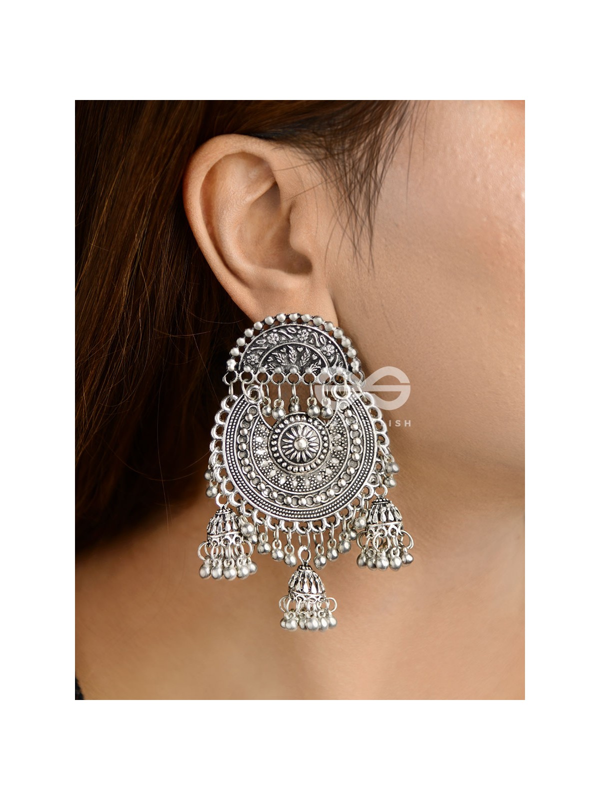 A Boho Dream - Oxidised Triple Jhumki Danglers