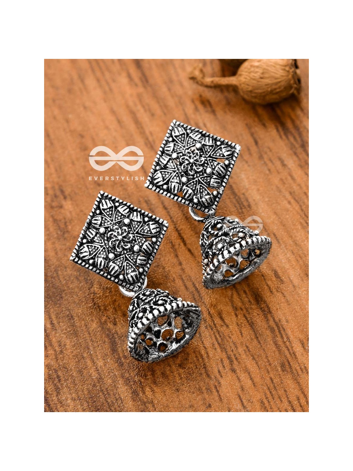 The Nature Artwork Jhumkis - Tiny Trinket Earrings