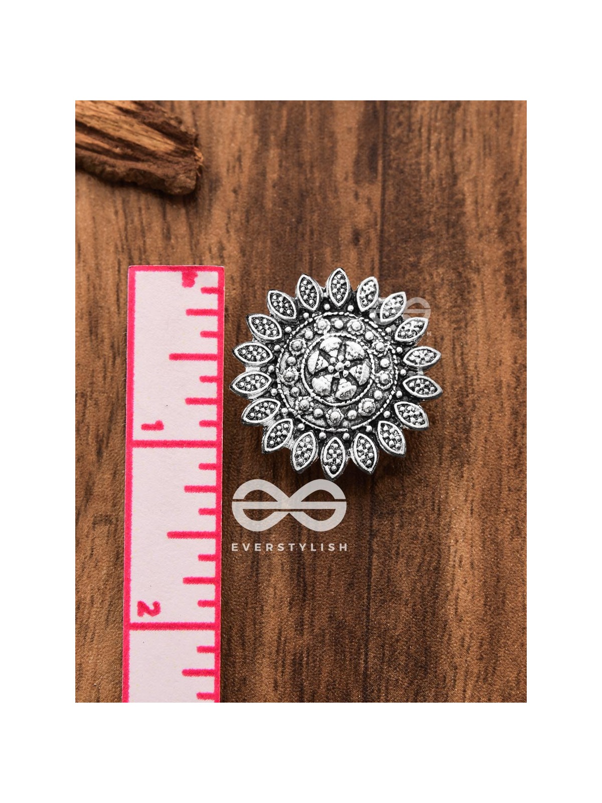 The Aztec Intricate Sun - Oxidised Boho Studs
