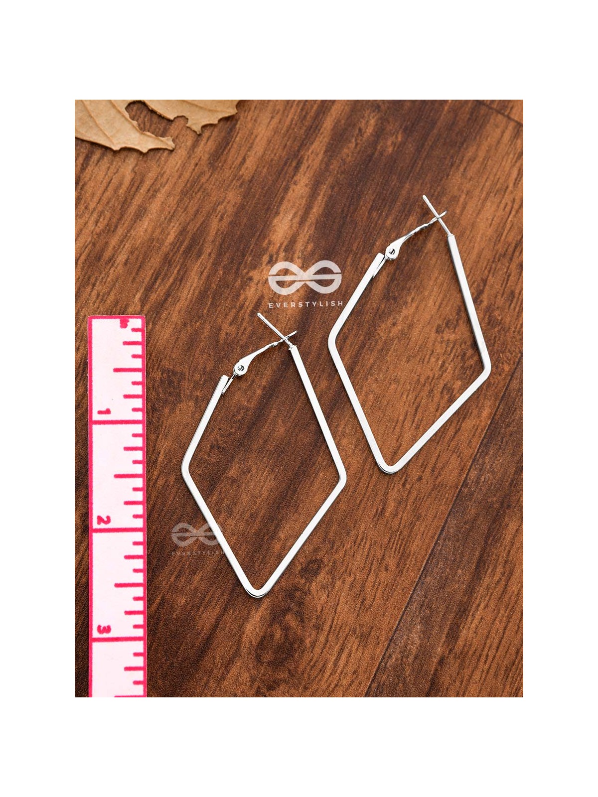 The Scintillating Slanting Hoops (Silver) - Casual Daily-Wear Earrings